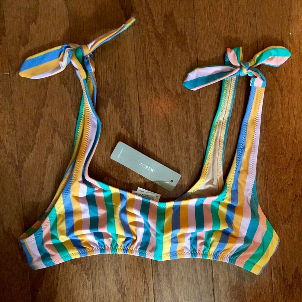 Playa printed Nantucket tie-shoulder bikini top